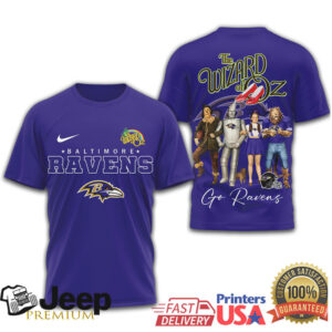 Baltimore Ravens Wizard of Oz Mashup Graphic T Shirt Baltimore Ravens Wizard of Oz Mashup Graphic T Shirt