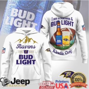 Baltimore Ravens x Bud Light “I Am A Ravens & Bud Light Kinda Guy Girl” T Shirt