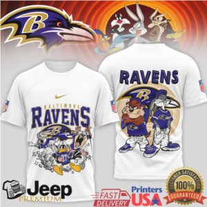 Baltimore Ravens x Looney Tunes Squad NFL Football T Shirt
