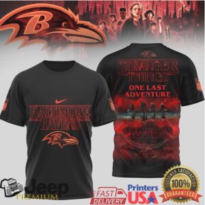 Baltimore Ravens x Stranger Things One Last Adventure T Shirt