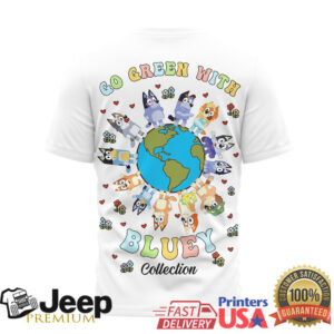 Bluey Earth Day Collection Go Green With Bluey Children’s Graphic T Shirt Bluey Earth Day Collection Go Green With Bluey Children’s Graphic T Shirt