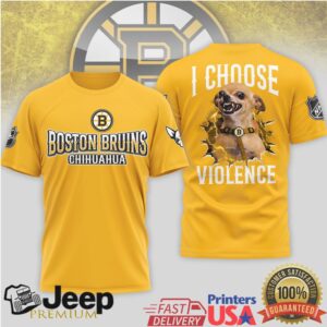 Boston Bruins Chihuahua I Choose Violence Graphic T Shirt Boston Bruins Chihuahua I Choose Violence Graphic T Shirt