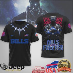 Buffalo Bills Black Panther Forever NFL Tribute 3D All Over Print T Shirt Buffalo Bills Black Panther Forever NFL Tribute 3D All Over Print T Shirt