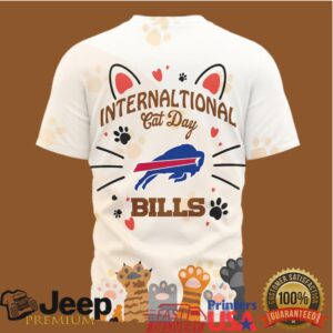 Buffalo Bills International Cat Day Paw Print Graphic T Shirt Buffalo Bills International Cat Day Paw Print Graphic T Shirt