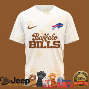 Buffalo Bills International Cat Day Paw Print Graphic T Shirt