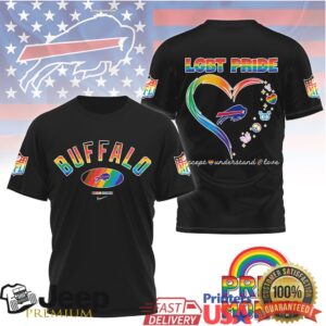 Buffalo Bills LGBT Pride Month Rainbow Heart T Shirt