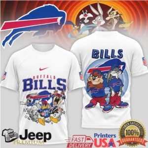 Buffalo Bills Looney Tunes Taz & Bugs Bunny Football Graphic T Shirt