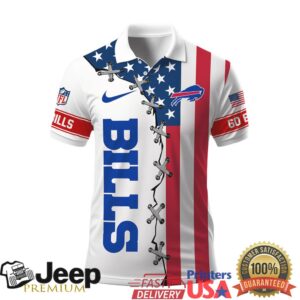 Buffalo Bills NFL Patriotic American Flag Stars and Stripes Polo Shirt Buffalo Bills NFL Patriotic American Flag Stars and Stripes Polo Shirt