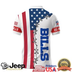 Buffalo Bills NFL Patriotic American Flag Stars and Stripes Polo Shirt