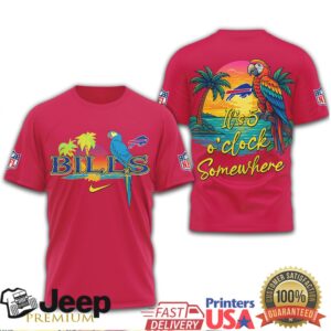 Buffalo Bills NFL Tropical Beach Parrot It’s 5 O’Clock Somewhere T Shirt Buffalo Bills NFL Tropical Beach Parrot It’s 5 O’Clock Somewhere T Shirt