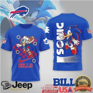 Buffalo Bills Sonic the Hedgehog Royal Blue Graphic T Shirt