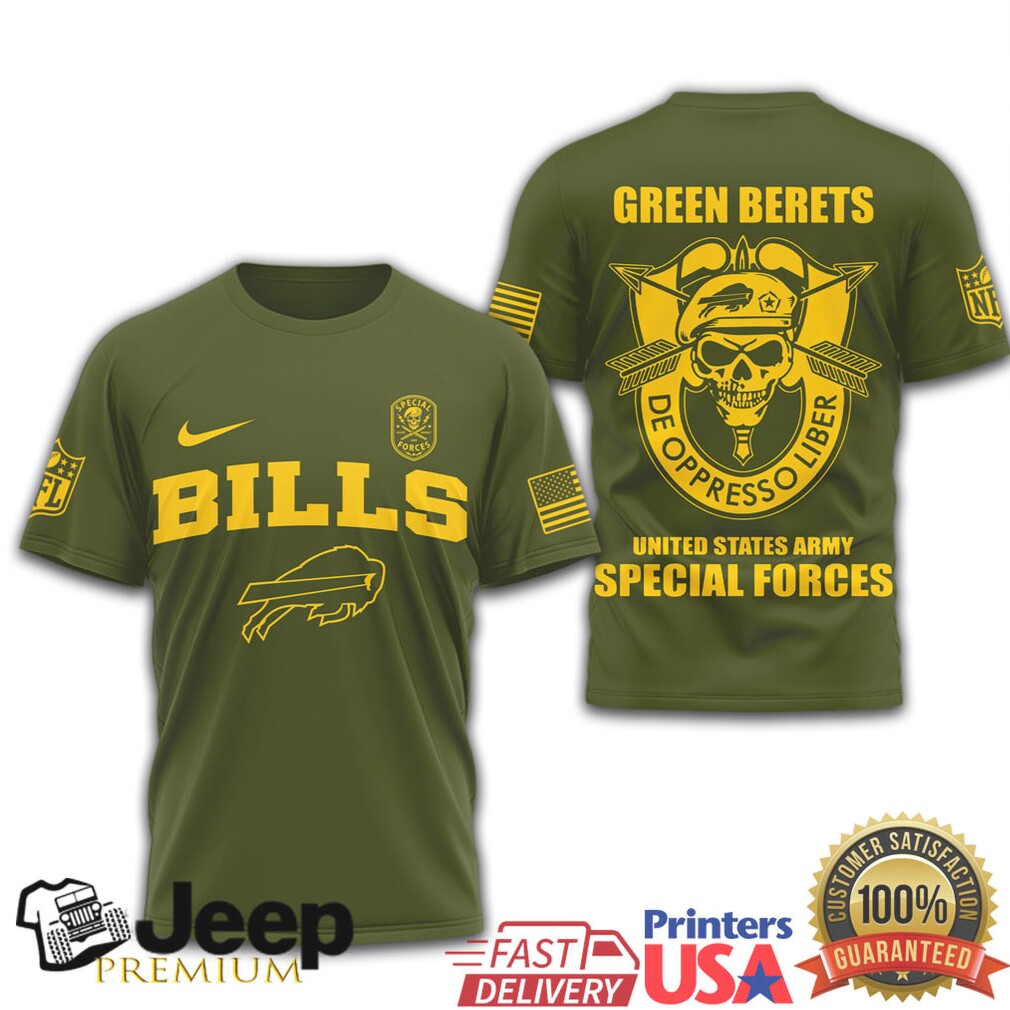 Buffalo Bills US Army Green Berets Special Forces Military T Shirt Buffalo Bills US Army Green Berets Special Forces Military T Shirt