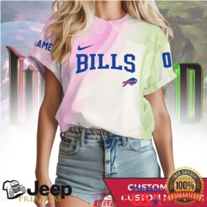 Buffalo Bills Wicked Movie Art T Shirt Personalized Pink and Green Fan Apparel