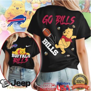 Buffalo Bills Winnie the Pooh “Go Bills” Cute Gameday NFL T shirt Buffalo Bills Winnie the Pooh “Go Bills” Cute Gameday NFL T shirt