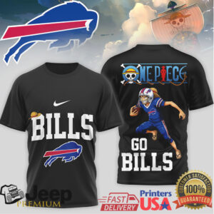 Buffalo Bills x One Piece Anime Luffy Football Mashup T Shirt Buffalo Bills x One Piece Anime Luffy Football Mashup T Shirt