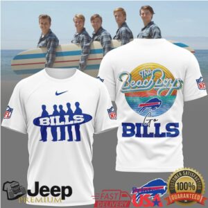Buffalo Bills x The Beach Boys Retro Summer Surf Style T Shirt