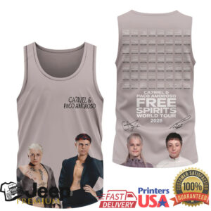 CA7RIEL & Paco Amoroso Free Spirits World Tour 2026 Graphic T Shirt CA7RIEL & Paco Amoroso Free Spirits World Tour 2026 Graphic T Shirt