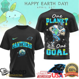 Carolina Panthers Earth Day One Planet One Goal Blue & Green Glow T Shirt Carolina Panthers Earth Day One Planet One Goal Blue & Green Glow T Shirt