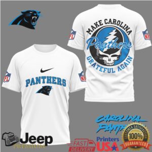 Carolina Panthers Make Carolina Grateful Again Skull NFL T Shirt