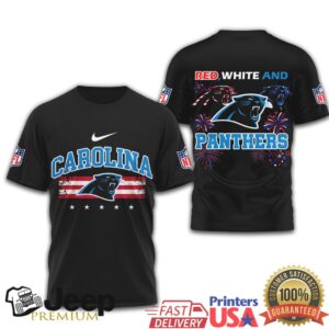 Carolina Panthers NFL Red White and Blue Independence Day T Shirt Carolina Panthers NFL Red White and Blue Independence Day T Shirt
