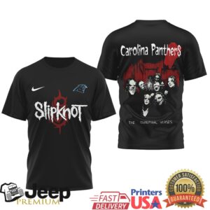Carolina Panthers x Slipknot The Subliminal Verses Heavy Metal T Shirt Carolina Panthers x Slipknot The Subliminal Verses Heavy Metal T Shirt