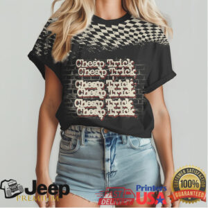 Cheap Trick All Washed Up Checkboard Pattern Band T Shirt