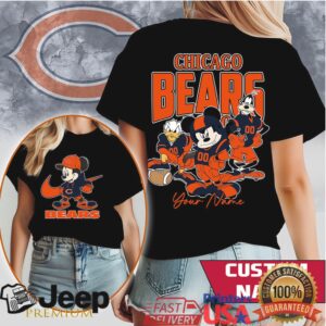 Chicago Bears Custom Name Mickey Mouse and Friends Football T Shirt Chicago Bears Custom Name Mickey Mouse and Friends Football T Shirt
