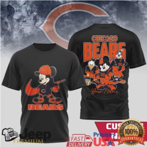 Chicago Bears Custom Name Mickey Mouse and Friends Football T Shirt