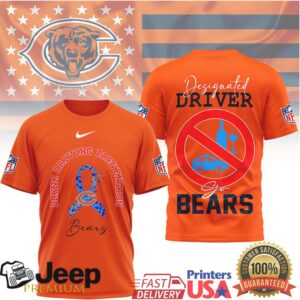 Chicago Bears Drunk Driving Prevention Designated Driver Fan T Shirt
