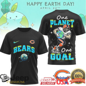 Chicago Bears Earth Day One Planet One Goal Eco Friendly Fan Graphic Shirt Chicago Bears Earth Day One Planet One Goal Eco Friendly Fan Graphic Shirt