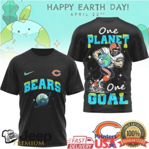 Chicago Bears Earth Day One Planet One Goal Eco Friendly Fan Graphic Shirt