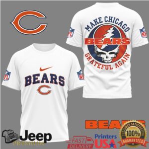 Chicago Bears Make Chicago Grateful Again Skull NFL T Shirt