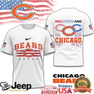 Chicago Bears NFL American Flag Patriotic Pride T Shirt