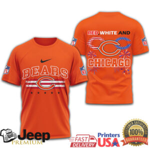 Chicago Bears NFL American Flag Patriotic Pride T Shirt