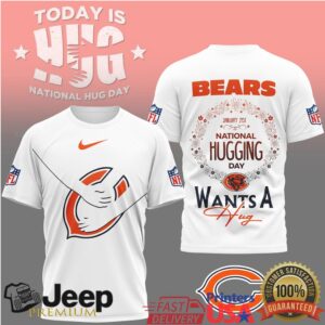 Chicago Bears National Hugging Day Shirt “Bears Wants A Hug” NFL T Shirt