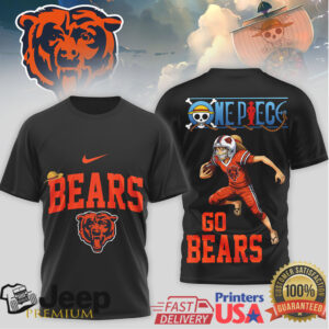 Chicago Bears x One Piece Luffy Anime Football T Shirt Chicago Bears x One Piece Luffy Anime Football T Shirt