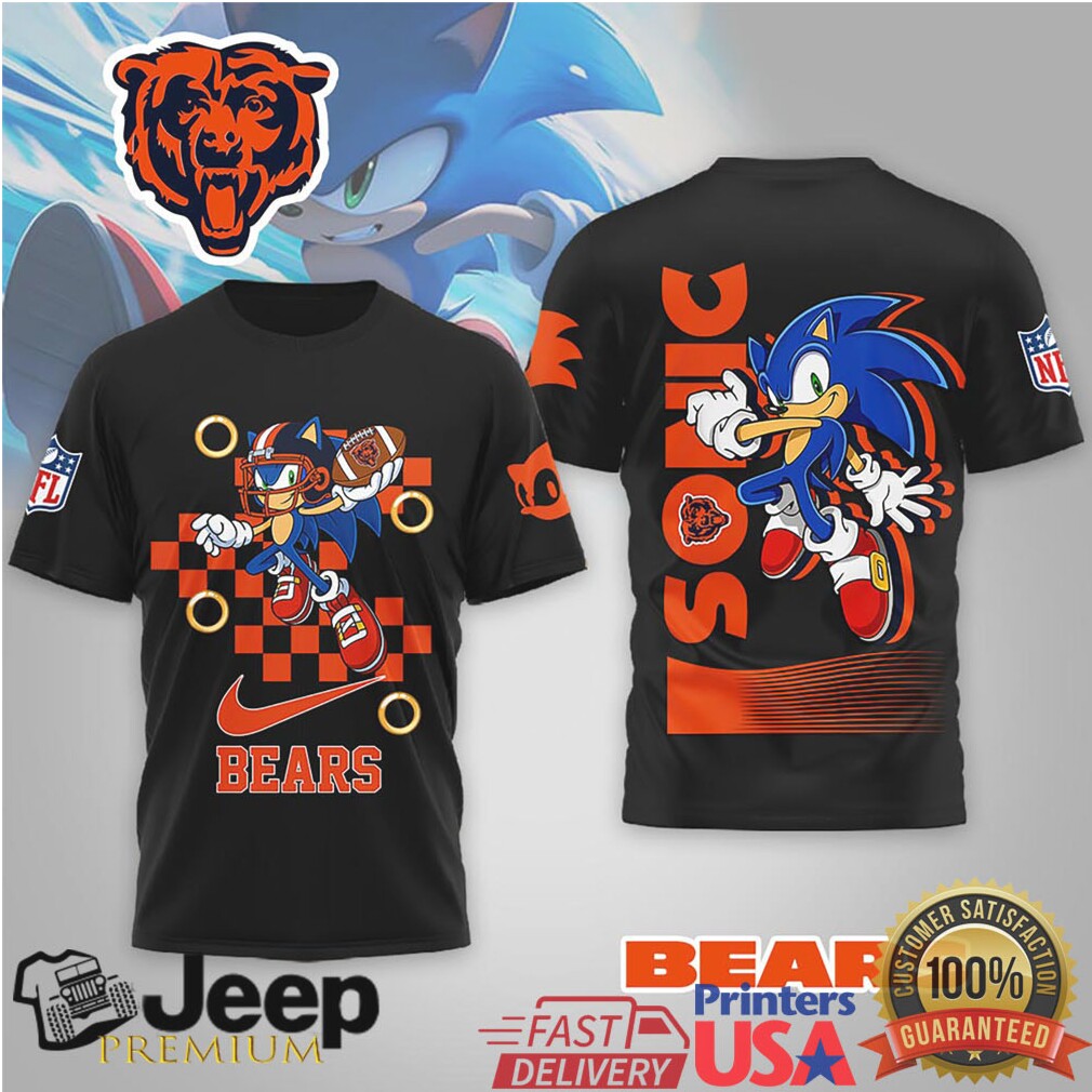 Chicago Bears x Sonic the Hedgehog NFL Streetwear Graphic T shirt Chicago Bears x Sonic the Hedgehog NFL Streetwear Graphic T shirt