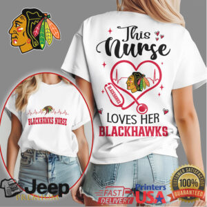 Chicago Blackhawks Nurse T Shirt Hockey Team Nurse Heartbeat Graphic T Shirt Chicago Blackhawks Nurse T Shirt Hockey Team Nurse Heartbeat Graphic T Shirt
