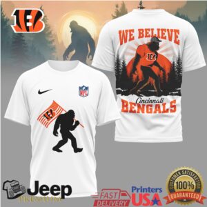 Cincinnati Bengals Bigfoot We Believe Sasquatch Flag Shirt