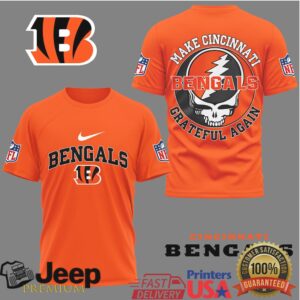 Cincinnati Bengals Make Cincinnati Grateful Again Skull NFL T Shirt Cincinnati Bengals Make Cincinnati Grateful Again Skull NFL T Shirt