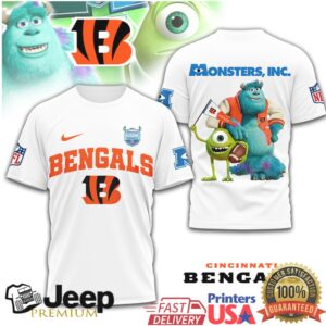 Cincinnati Bengals Monsters Inc Mike & Sulley NFL Football T Shirt