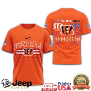 Cincinnati Bengals NFL Patriotic Fireworks 4th of July T Shirt Cincinnati Bengals NFL Patriotic Fireworks 4th of July T Shirt