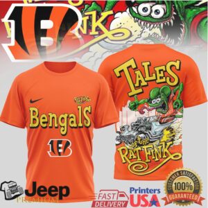 Cincinnati Bengals Tales of the Rat Fink Retro Racing T Shirt Cincinnati Bengals Tales of the Rat Fink Retro Racing T Shirt