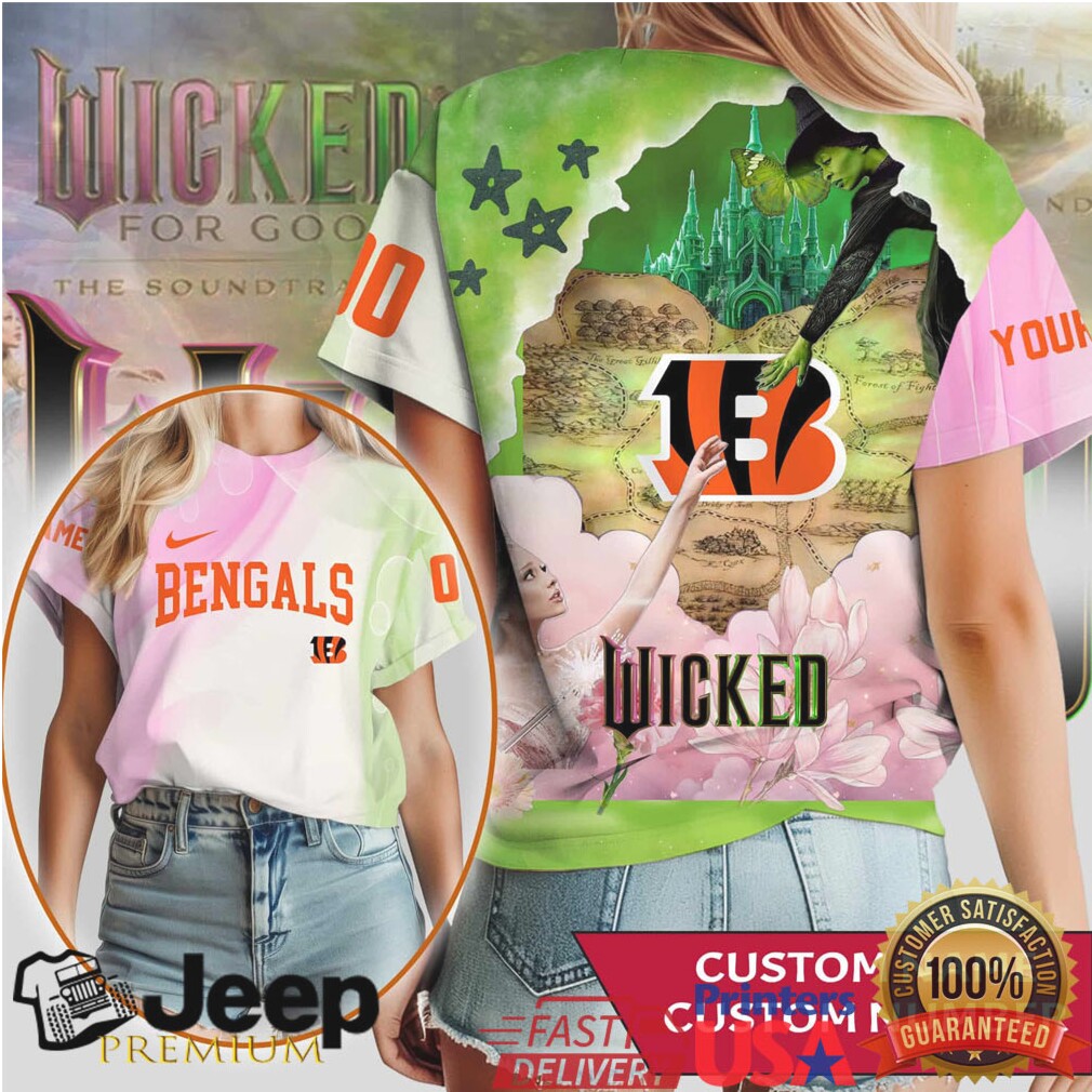 Cincinnati Bengals Wicked Emerald City Fantasy Custom Name T Shirt Cincinnati Bengals Wicked Emerald City Fantasy Custom Name T Shirt