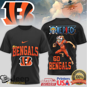Cincinnati Bengals x One Piece Luffy Anime Football T Shirt Cincinnati Bengals x One Piece Luffy Anime Football T Shirt