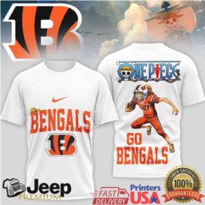 Cincinnati Bengals x One Piece Luffy Anime Football T Shirt