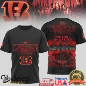 Cincinnati Bengals x Stranger Things One Last Adventure T Shirt