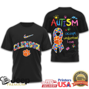Clemson Tigers Autism Awareness T Shirt Accept Understand Love Clemson Tigers Autism Awareness T Shirt Accept Understand Love