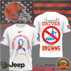 Cleveland Browns Drunk Driving Prevention Designated Driver Awareness T Shirt