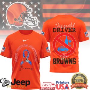 Cleveland Browns Drunk Driving Prevention Designated Driver Awareness T Shirt